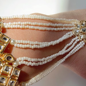 Kundan Hath Paan/Bracelet/Haath phool/Hathh Panja/hand harness/Indian Hand Jewelry//Bridal Jewelry/Indian Wedding jewelry