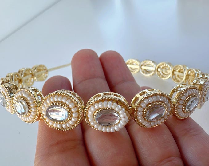 Kundan Head Band/Sheesh Phool /Indian Bridal Matha Patti/Sheesh patti/Matha phool/Sheesh patti//Sheesh Kundan Indian Jewelry/Bridal Jewelry/