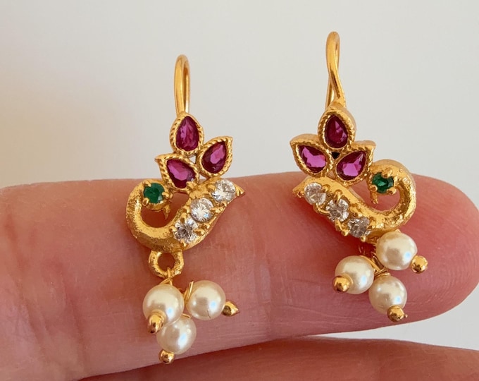 Marathi Bugadi Earrings/1gm Gold Plated earrings /Bugadi Clip-on Earrings for Women/Girls/Upper Ear Clip on Earrings/Indian wire earrings