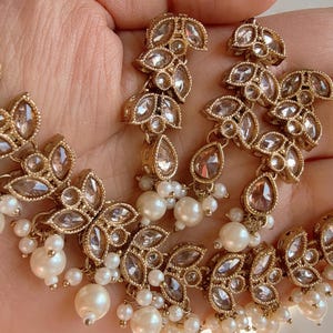 Neha Antique Polki Kundan collar/collar de boda/collar nupcial/collar indio/joyería india/collar Polki