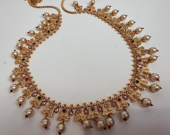 1 Gram gold gold plated Waist belt/Indian Belly Chain/ Adjustable Gold Belly chain/ Gold Plated  belly chain kamarband / Antique Belly chain
