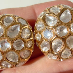Premium Tyaani-Inspired Silver Foil Kundan Stud Earrings | CZ Diamond Style Tops | Kundan Statement Studs