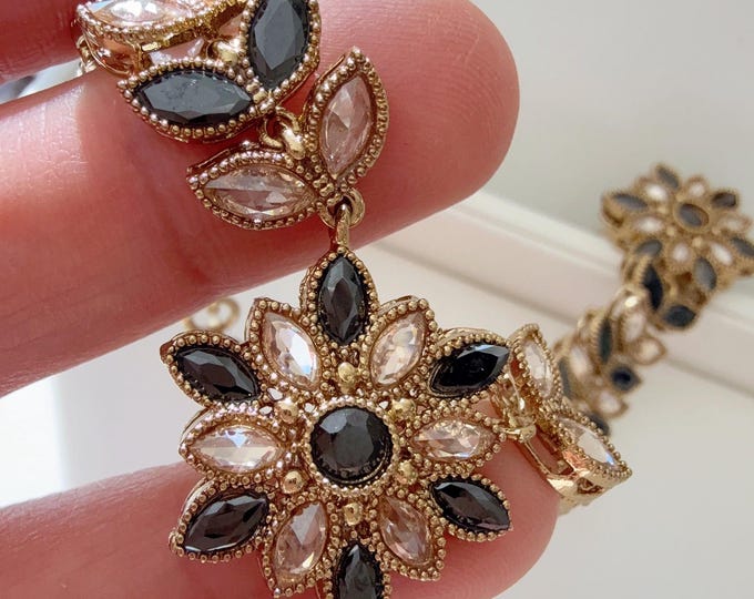 Black Hath phool/Antique   Polki Pearl Kundan Hath Paan single /hand harness/Indian Jewelry/Hand Jewelry/Haath phool/Hathh Panja