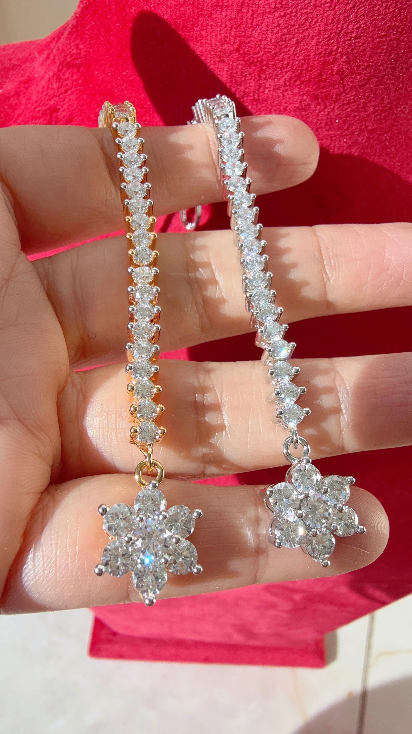 American Diamond Maang Tikka Indian Bridal Matha Patti Gold Plated Forehead Jewelry Indian Wedding Jewelry Bridal Tikka - Mandy