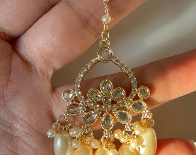 Kundan Maang tikka/ Kundan Tikka/ Indian Jewelry/ Indian Wedding Jewelry/ Pakistani Jewelry/Indian forehead jewelry/Bridesmaid's jewelry