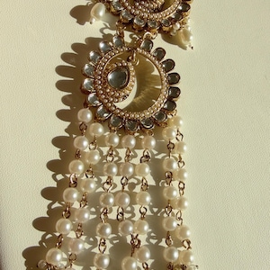 Kundan Braid choti/Indian bridal choti/Indian Bridal Jewelry/Bridal Matha Patti/Kundan hair accessory/Kundan hair accessories