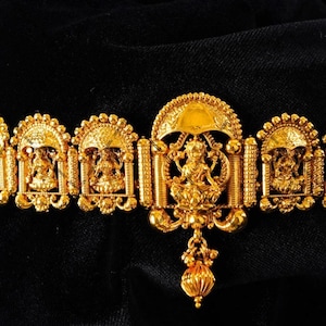 Templo Baju bandh/joyería de boda india/Vanki/ Brazalete/ Joyería india/Antique Kundan Ruby verde Polki Baju Band/Antique Bajuband