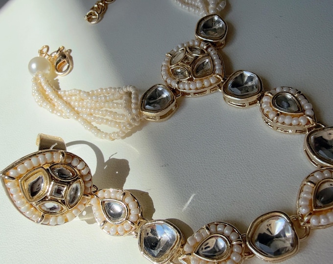 Kundan Hath Paan/Bracelet/Haath phool/Hathh Panja/hand harness/Indian Hand Jewelry//Bridal Jewelry/Indian Wedding jewelry