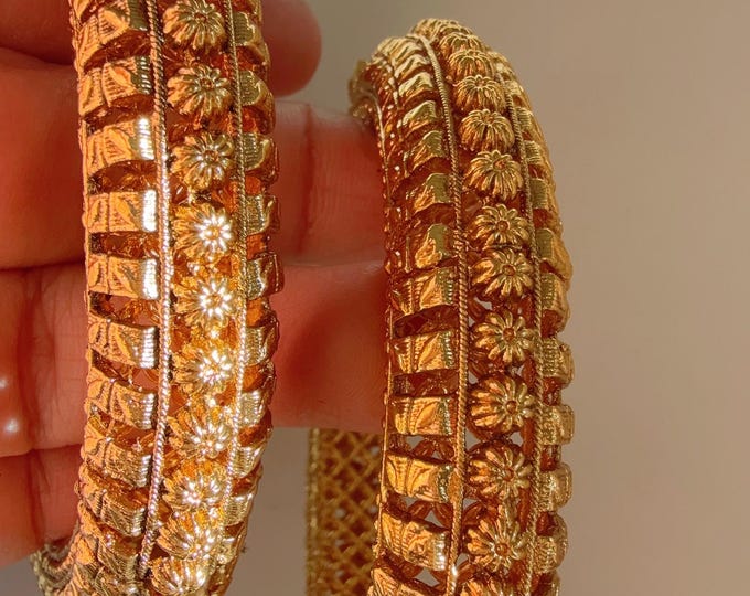 Antique Gold Bangles bangle/Indian Bangles/Antique gold Kada/Kundan bridal bangles set/Gold Kada/Indian bangles Bracelets