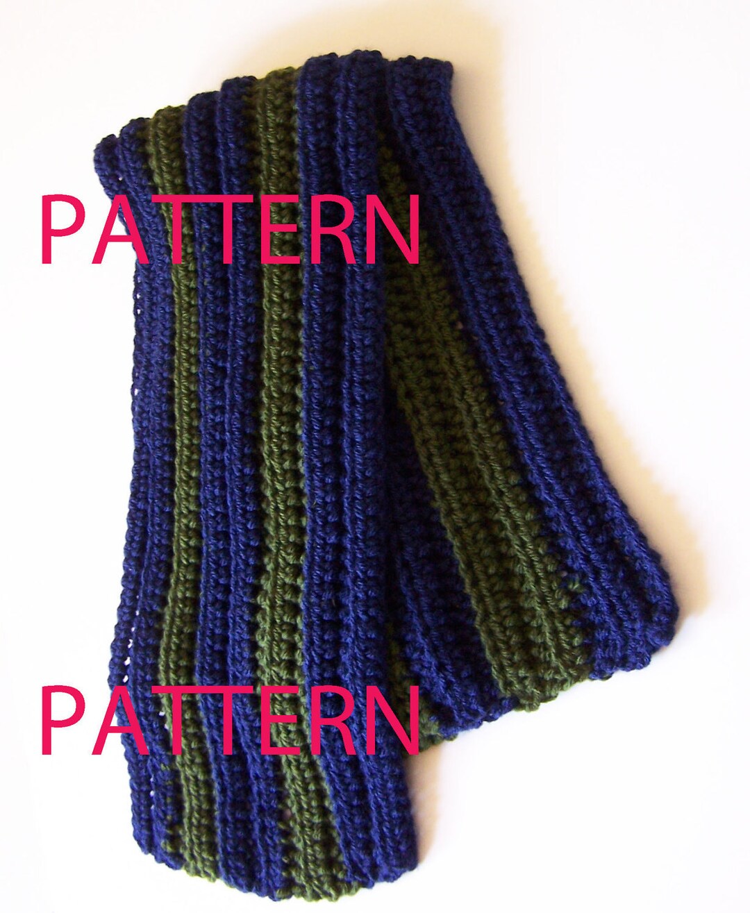 Easy Striped Scarf Crochet Pattern Etsy