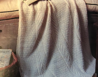 Vintage Story Time Afghan Blanket Knitting Pattern 1995 Knit Instructions