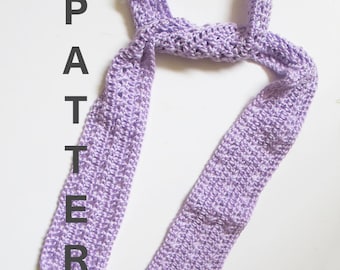 Easy Airy Skinny Fashion Scarf Crochet Pattern