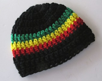 Custom Rasta Baby Hat Hand Crocheted Jamaican Baby Gift Idea Halloween Costume Free Shipping