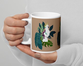 Tropical Cockatoo Bird Coffee Mug Cup Tea