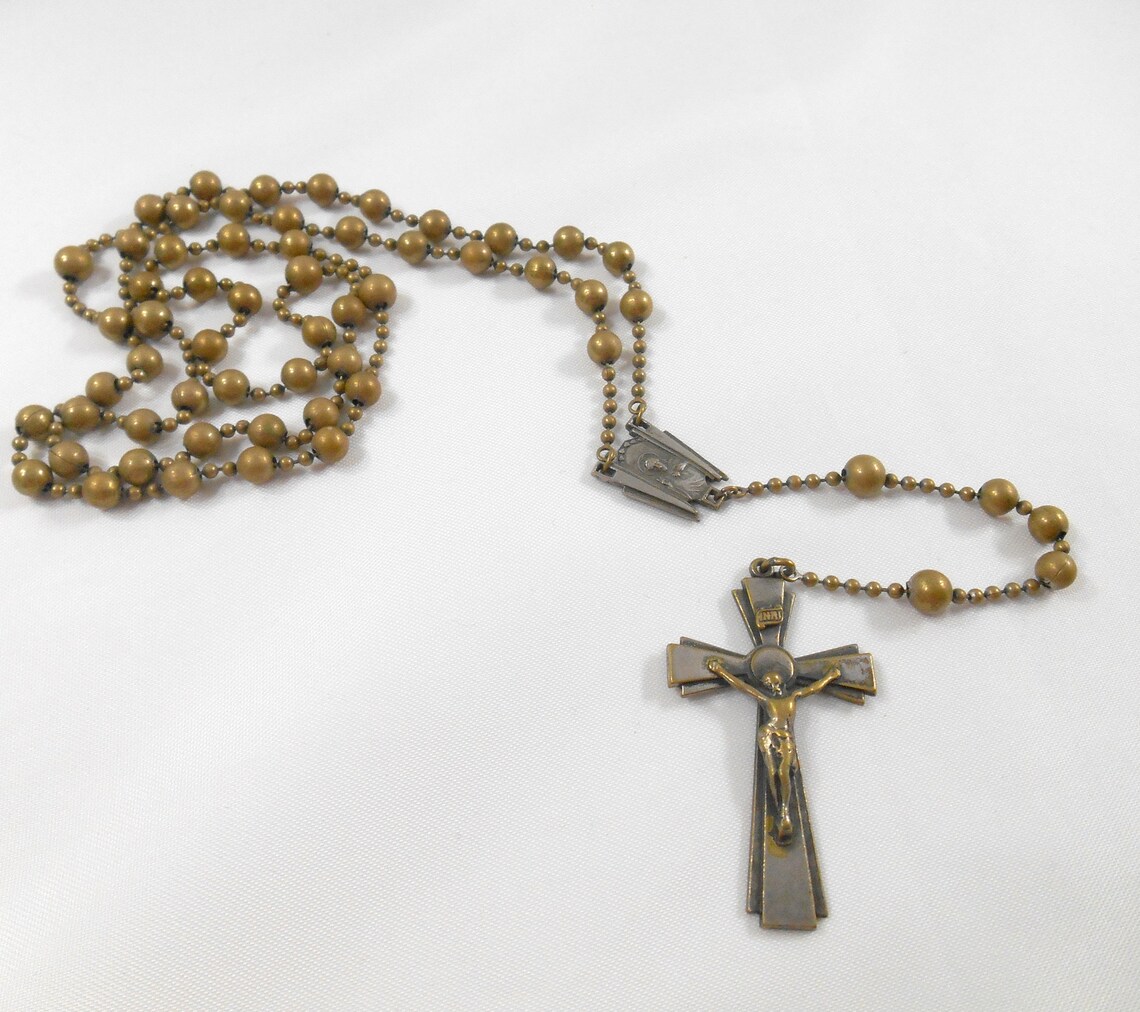 Military Rosary WW1 WW2 Pull Chain Brass Vintage Prototype War Etsy