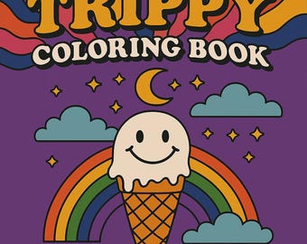 Trippy Coloring Book for Adults: 20 Psychedelic Pages (PDF Download, Commercial Use)