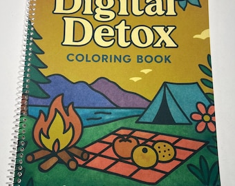 Livre de coloriage numérique détox | Illustrations en pleine conscience de la nature, soulagement du stress