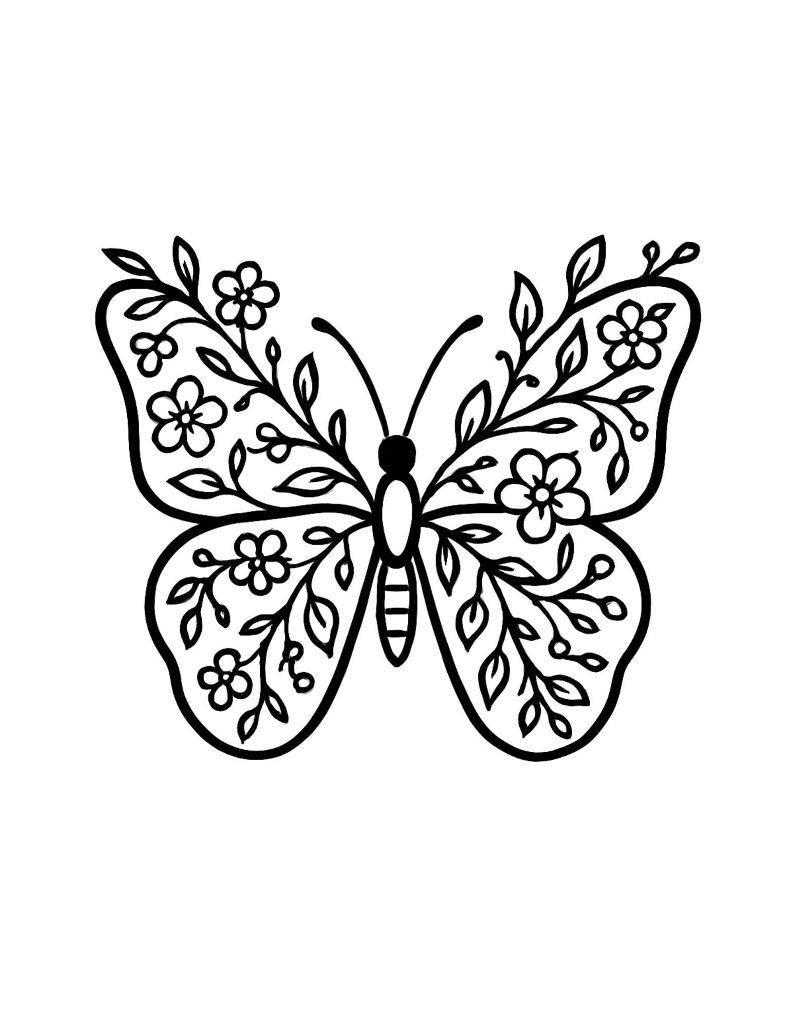 Butterfly Coloring Book, Digital Download With Commercial Use