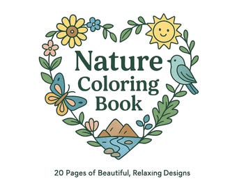 Nature Coloring Book: 20 Relaxing Forest & Animal Designs (Printable PDF)
