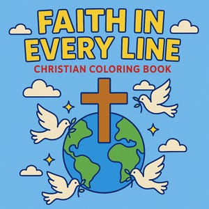 Christian Coloring Book, 20 Printable Coloring Pages, Commercial use, Christian gift idea, Christian Kids Gift, Kids Activity Book, Gifts