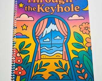 Whimsical Keyhole Art | Stress Relief Gift | Full size Coloring Book | Mini Muse Books