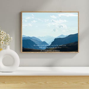 St. Catherine of Siena Quote Print: Catholic Christian Wall Art