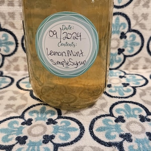 Lemon mint simple syrup