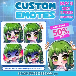 Custom Animated Emotes for Twitch & Discord | GIF Emotes for Streamers | Vtuber Emoji Pack