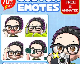 Custom Chibi Twitch Emotes: Animated Pet & Anime Style