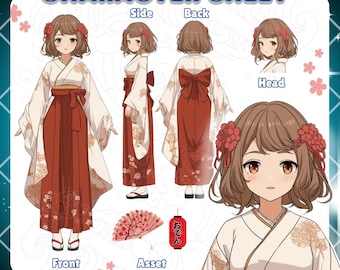 Custom Character Reference Sheet: Anime, Vtuber, OC Design