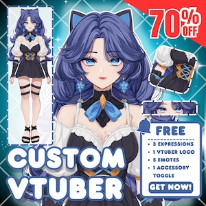 Custom VTuber Model Live2D Commission | Anime Art | Vtuber Assets | Vtuber Model | PNGTuber | Vtuber Male & Female | Vtuber Model Commission