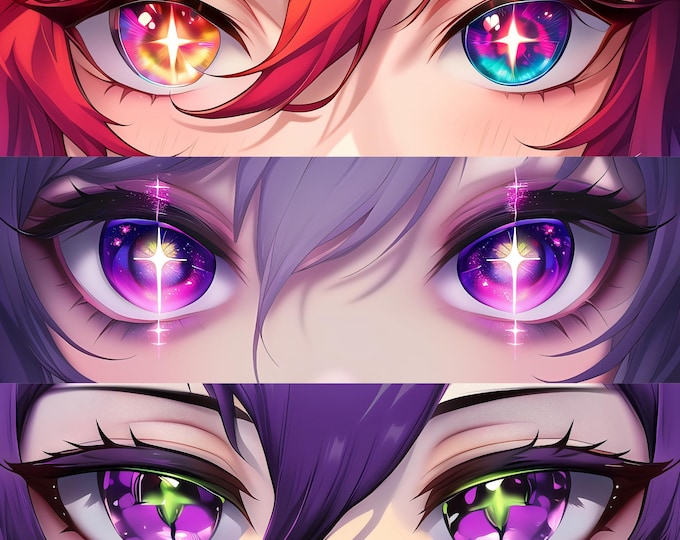 Featured listing image: Custom Twitch Banner | Eye Banner | Twitch banner | Banner Design | Anime Ilustration | High Resolution | Twitter | Youtube | Discord
