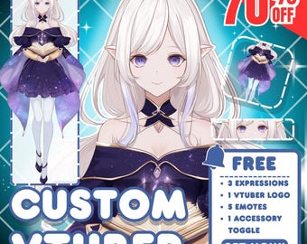 Live2D Vtuber Custom Character | Custom Vtuber Model | Vtuber Commission | Vtuber Design | Vtuber | Live2D Model | Rigging | Custom Vtuber