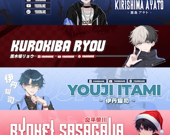 Custom Streaming Banner: Anime, Vtuber, Twitch, YouTube, and More