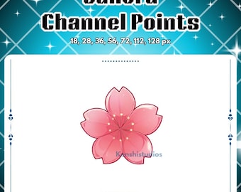 Icono de puntos del canal de Twitch de Sakura Flower: Emote de transmisión (descarga instantánea)