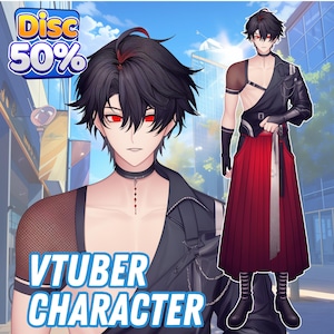 Modello VTuber personalizzato - Commissione Live2D / Arte anime / Risorse VTuber / Modello VTuber / PNGTuber / VTuber maschio e femmina / Commissione modello VTuber