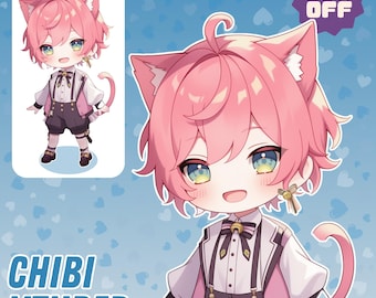 Aangepast Chibi Vtuber-model: Live2D Anime Character Design
