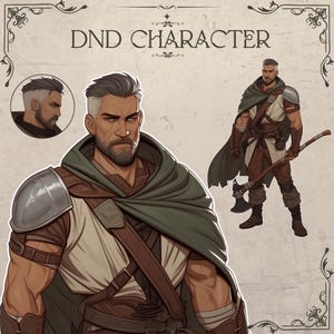 Dnd Character Portrait, Custom Dnd Character, Dungeons And Dragons, Dnd Art Commission, Dnd Character Sheet, DND Party, Father's day Gift