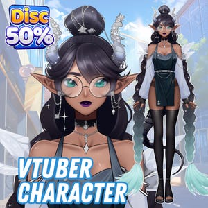 Encomenda de Modelo VTuber Personalizado Live2D | Arte de Anime | Recursos do Vtuber | Modelo Vtuber | PNGTuber | Vtuber Masculino e Feminino | Encomenda de Modelo Vtuber
