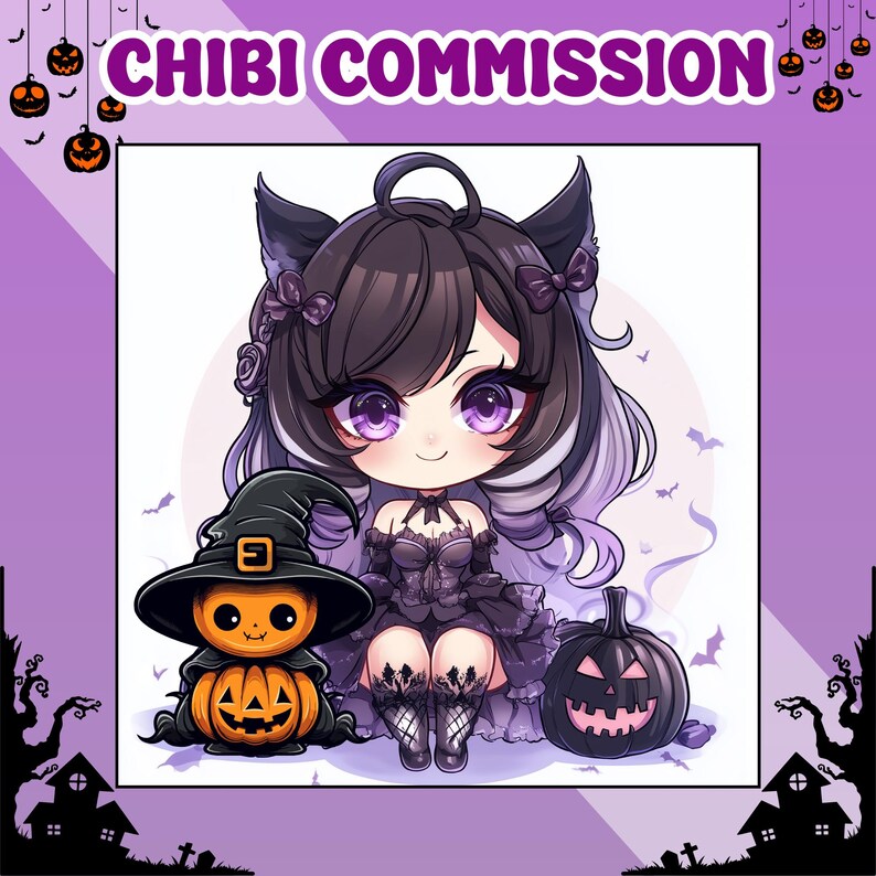 Custom Chibi Anime Illustration: Personalized Character Art - Etsy
