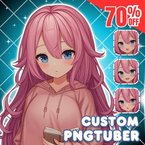 CUSTOM PNGTUBER | PNGtuber, PNGtuber Character, PNGtuber Commissions, PNGtuber for Streamer, PNGtuber Model, PNG Model, PNGtuber Anime