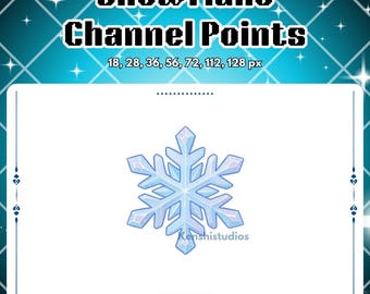 Icono de puntos de canal de Twitch de Snowflake / Emotes adorables, insignias de suscripción para streamers, roles de YouTube y Discord
