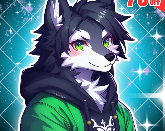 Featured listing image: Furry Art, Custom Furry Art, Furry Commission, Fursona Commission, Furry Adobt, Furry Icon, Furry Avatar, Fursona Ref, PFP, Anthro Character