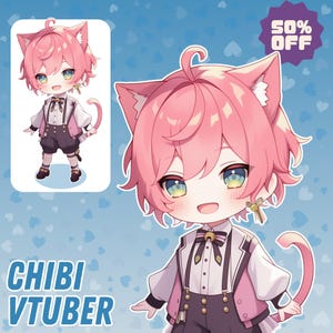AANGEPASTE CHIBI VTUBER | Aangepast Vtuber-model, live2d-model, Vtuber-ontwerp, Vtuber-personage, Anime-kunst, Anime-personage