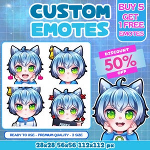Emotes animados para Twitch, YouTube y Discord / Emojis GIF personalizados / Emotes de subtítulos para streamers