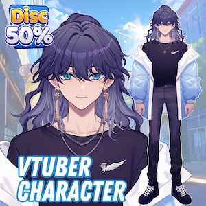 Custom Vtuber-modelcommissie | Vtuber-activa | Live2d Modelcommissie | Pngknol | Anime-kunst | Vtuber mannelijk en vrouwelijk