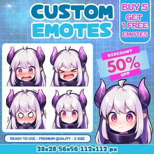 High Quality Custom Premium Twitch Emotes | Twitch Emoji for streamer | youtube, Twitch, Discord | Cute Chibi anime style