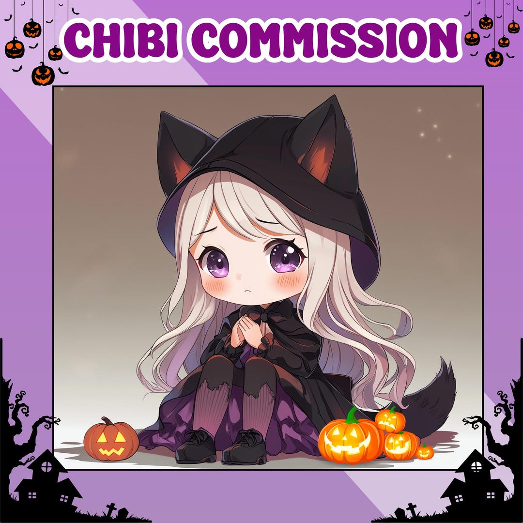 Custom Chibi Anime Illustration: Personalized Character Art - Etsy