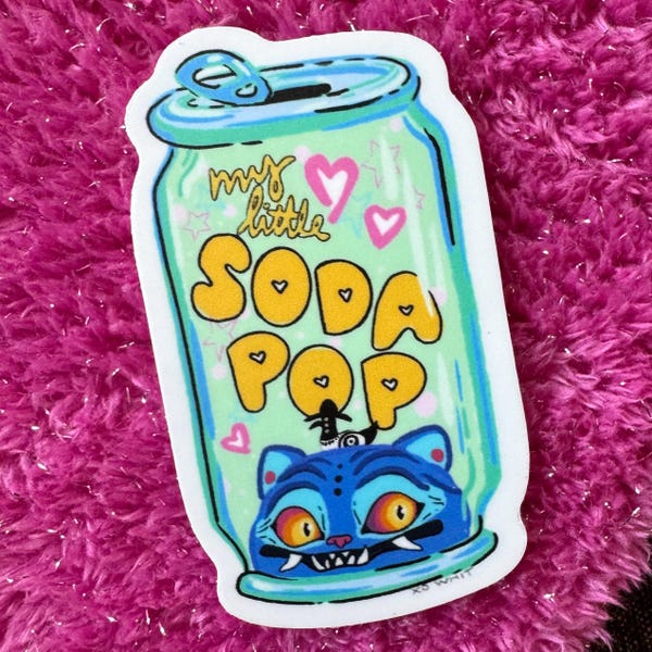 My Little Soda Pop Derpy Tiger KPop Demon Hunters Vinyl Sticker