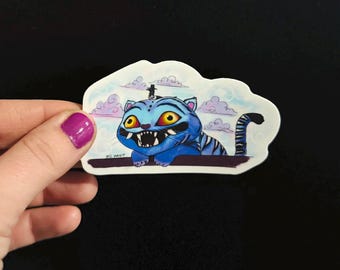 Derpy Tiger Sussy KPop Demon Hunters Vinyl Sticker